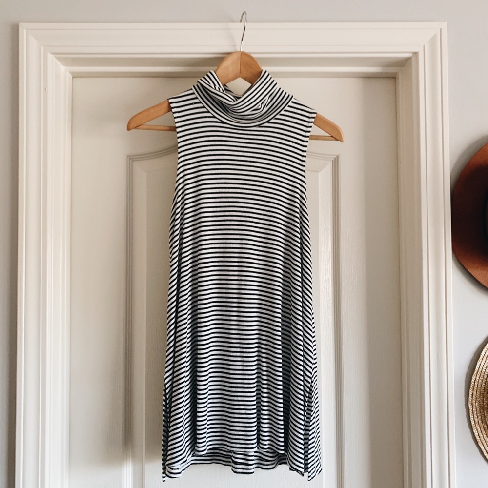 Black and white striped tunic from Anthropologie